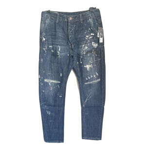 MAN X ONE TEASPOON Mr. Golds Cowboy Jeans 32R Ridgid Low Slung 100% Cotton